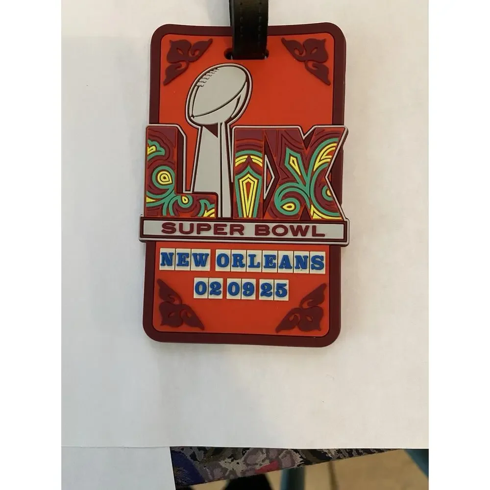 NFL Super Bowl 59 Logo Luggage Tag Travel Bag ID Golf Tag 2025 New Orleans
